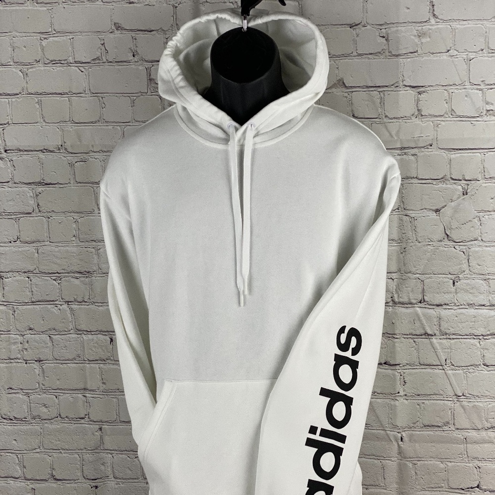 ADIDAS‎ MEN'S WHITE KANGAROO POCKET HOODIE